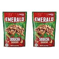 Nuts Sriracha Seasoned Cashews (2-Pack) | 5 Oz Resealable Bag | Kosher Certified, Non-GMO, Contains No Artificial Preservatives, Flavors or Synthetic Colors