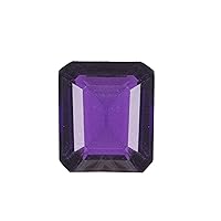 GEMHUB Pendant Size Violet Amethyst 19.50 Ct Translucent Amethyst Emerald Cut Violet Amethyst Gemstone