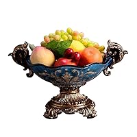 Fruit Dish - Resin Pattern Carving Fruit Plate Living Room Coffee Table Decoration Home Decoration Vintage High-Grade Dried Fruit Plate