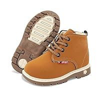 Boys Girls Boots Winter Boot Warm Fur Lined Toddler Shoes Comfortable Outdoor Slip On Hiking boots(Toddler/Little Kid)