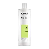 Nioxin System 2, Therapy Conditioner With Peppermint Oil, Treats Sensitive Scalp & Provides Moisture, For Natural Hair with Progressed Thinning, Various Sizes