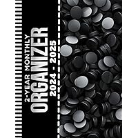 2-Year Monthly Organizer 2024-2025: 8.5x11 Large Dated Monthly Schedule With 100 Blank College-Ruled Paper Combo / 24-Month Life Organizing Gift / Black Ice Hockey Puck Art Pattern Cover 2-Year Monthly Organizer 2024-2025: 8.5x11 Large Dated Monthly Schedule With 100 Blank College-Ruled Paper Combo / 24-Month Life Organizing Gift / Black Ice Hockey Puck Art Pattern Cover Paperback Hardcover