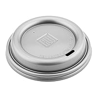 Restaurantware LIDS ONLY: Restpresso Coffee Cup Lids For 4 Ounce Cups 500 Disposable Paper Cup Lids - Cups Sold Separately Elevated Drinking Spout Gray Plastic Hot Cup Lids Air Flow Vent