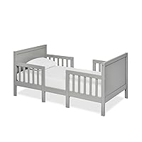 Hudson 3 In 1 Convertible Toddler Bed In Cool Grey, Greenguard Gold Certified, JPMA Certified, Non Toxic Finishes, Made of Sustainable New Zealand Pinewood