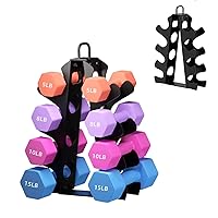 Weight Rack for Dumbbells(Dumbbells not included), EXBTOKA Compact A-Frame Dumbbell Rack Stand Only, Dumbbell Rack with Handle, for Home Gym Workout