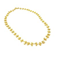 Beaded Choker Snake Necklace 22k 23k 24k Thai Baht Yellow Gold Plated Necklace Jewelry Women From Thailand