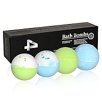 Totexil 4 Pcs Bath Bombs for Men, Handmade Large Bath Bomb for Bubble&Spa Bath,Organic Essential Oil Bathbombs with Natural Ingredients Relaxing Scents,Great Gift Set for Him,Father,Husband,Boy Friend