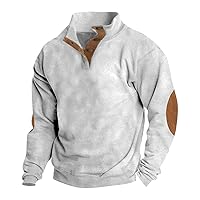 Sweatshirts for Men Letter Graphic Print Pullover Outdoor Casual Stand Collar Vintage Long Sleeve Sweatshirt Jacket