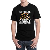 Official Candy Inspector Funny Quote Halloween Celebration Kids_001086 T-Shirt Birthday for Him XL Man Black