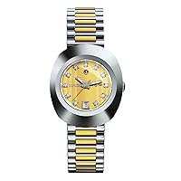 Rado DiaStar Original Swiss Automatic Watch with Stainless Steel Strap, Gold, 21 (Model: R12403633)