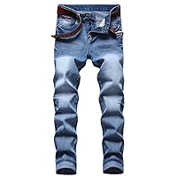 Mens Casual Jeans Straight Denim Pants Male Fashion Jean Homme Classic Blue Jeans Trousers,9302,40