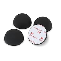 Dynavox ED50 Silicone Elastomer Damper Set of 4, Universal Absorber Feet for HiFi Devices, Speakers, Amplifiers and Turntables, Resonance Damper with 3M Adhesive Surface, Black