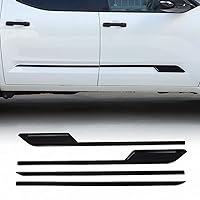 Body Side Door Molding Guard Cover Trims Compatible with Toyota Tundra 2022-2023, Dent Prevent Car Door Protector Accessories (Glossy Black)