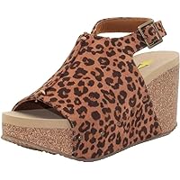 VOLATILE Womens Division Leopard Athletic Sandals Casual High Heel 3