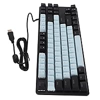 Tangxi 87keys Mechanical Gaming Keyboard, RGB Backlight Wired USB Computer Keyboard, Anti Ghosting 87 Keys/12 Multimedia Combination Key for PC Laptop, Desktop (Blue Black)