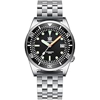 Men Diver Watches, Mens Automatic Watches Mechanical Wristwatch 200m Water Resistant C3 Luminous Chronograph Ceramic Dive Ceramic Bezel Sapphire Mirror Steel Strap NH35