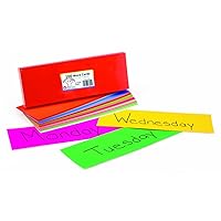 Hygloss Products Bright Word Cards - Mini Sentence Strips - Great for Arts and Crafts, Classroom Activities - Cardstock - Unruled – 10-13 Assorted Colors - 2.5