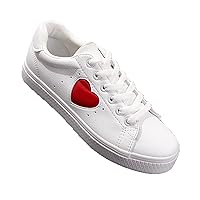 Heart-Shaped Couple Shoes - Sole Walking Shoes, Mesh Upper Hiking Shoes - for Running, Travelling,White-38 EU
