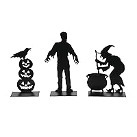 Department 56 Village Collection Accessories Halloween Spooky Silhouettes Figurine Set, Various Sizes, Black