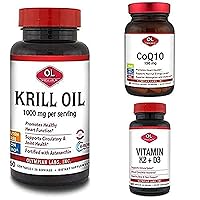 Heart Health Bundle - 1000mg Krill Oil, 150mg CoQ10, K2 D3