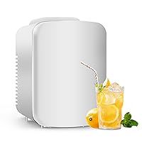HealSmart Portable Mini Fridge, 4 Liter 6 Can Cooler and Warmer Compact Refrigerators 100% Freon-Free & Eco Friendly for Drinks, Food, Medications, White