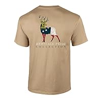 Heritage Pride Georgia Deer Buck Antlers Hunting Patrotic Men's T-Shirt