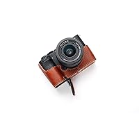 Handmade Genuine Real Leather Half Camera Case Bag Cover for Sony A7C ii A7CR A7C Mark ii A7C2 Rufous color