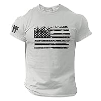 Patriotic American Flag Shirts for Men We The People American 1776 Shirt Graphic Gym Workout Short Sleeve Distressed T-Shirt