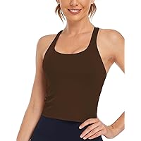 HeyNuts Longline Zeal Bras Medium Impact Wirefree Sports Bras Workout Tank Tops with Removable Pads, A-D Cups
