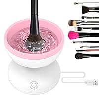 Pink Electric Makeup Brush Cleaner Machine, Windspeed Silicone Brush Cleaner Machine Beauty Blender Cleanser For Beauty Makeup Brushes, Christmas Halloween Valentine's Day Gifts for Your Girls