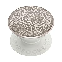 ​​​​PopSockets Phone Grip with Expanding Kickstand, PopSockets for Phone - Lasercut Metal Floral Lace