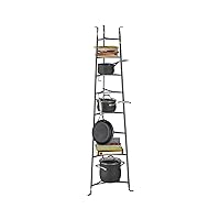 Enclume 8-Tier Cookware Stand, Free Standing Pot Rack, Hammered Steel (Assembled)