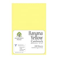 Banana Yellow Cardstock - 4 x 6 inch - 65Lb Cover - 100 Sheets - Clear Path Paper