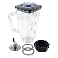 5-Cup Square Top 6-Piece Plastic Jar Replacement Set compatible with Oster Blenders