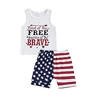 Preemie Boy Clothes with Hat Toddler Baby Girl Shorts Set 4 of July Clothes Independence Day (White, 3-4 Months)