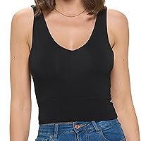 Women's Sleeveless V Neck Top, Basic Slim Fit Shirt, Sexy Casual Cute Going Out, Trendy Spring Summer 2024