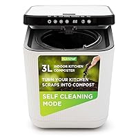 Nutrichef 3L Electric Kitchen Composter - Compost’s Organic Material & Food Scraps | Countertop Automatic Compost Bin | Dry, Crush, & Cooling Functions | Perfect for Kitchens & Apartments | White