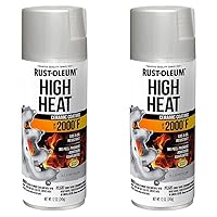 Rust-Oleum 248904 Automotive High Heat Spray Paint, 12 Ounce (Pack of 2), Flat Aluminum