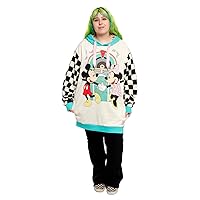 LOUNGEFLY DISNEY MICKEY AND MINNIE DATE NIGHT DINER UNISEX HOODIE EXTRA LARGE