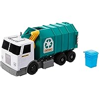 Matchbox 15 in Toy Recycling Truck, Lights & Sounds, Made from 80% ISCC-Certified Plastic* (*Mass Balance Approach)