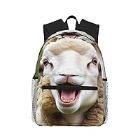 Funny Naughty Sheep Tongue Backpack Laptop Men Business Work Casual Daypack Women Lightweight Travel Bag