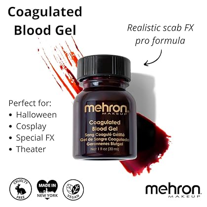 Mehron Coagulated Blood Gel Professional Costume Makeup - 1 Ounce