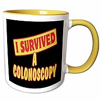 3dRose I Survived A Colonoscopy Survial Pride And Humor Design - Mugs (mug_117589_8)