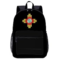 Zia Sun - Zia Pueblo - New Mexico 17 Inch Laptop Backpack Large Capacity Daypack Travel Shoulder Bag for Men&Women