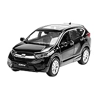 Scale Model Cars 1:32 for Honda CRV Car Model Alloy Car Die-cast Toy Car Model Sound and Light Toy Toy Car Model (Size : Black)