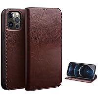 Wallet Case for Apple iPhone 13 Pro Max (2021) 6.7 Inch, Premium Leather Shockproof Clamshell Phone Cover [Card Holder] [Kickstand] (Color : Brown)
