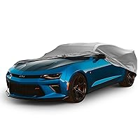 CarCovers Weatherproof Car Cover Compatible with Chevrolet 2010-2015 Camaro - Outdoor, Indoor Cover, Theft Cable Lock, Bag, Wind Straps Accessories, Car Covers for Automobiles, Better Than Waterproof