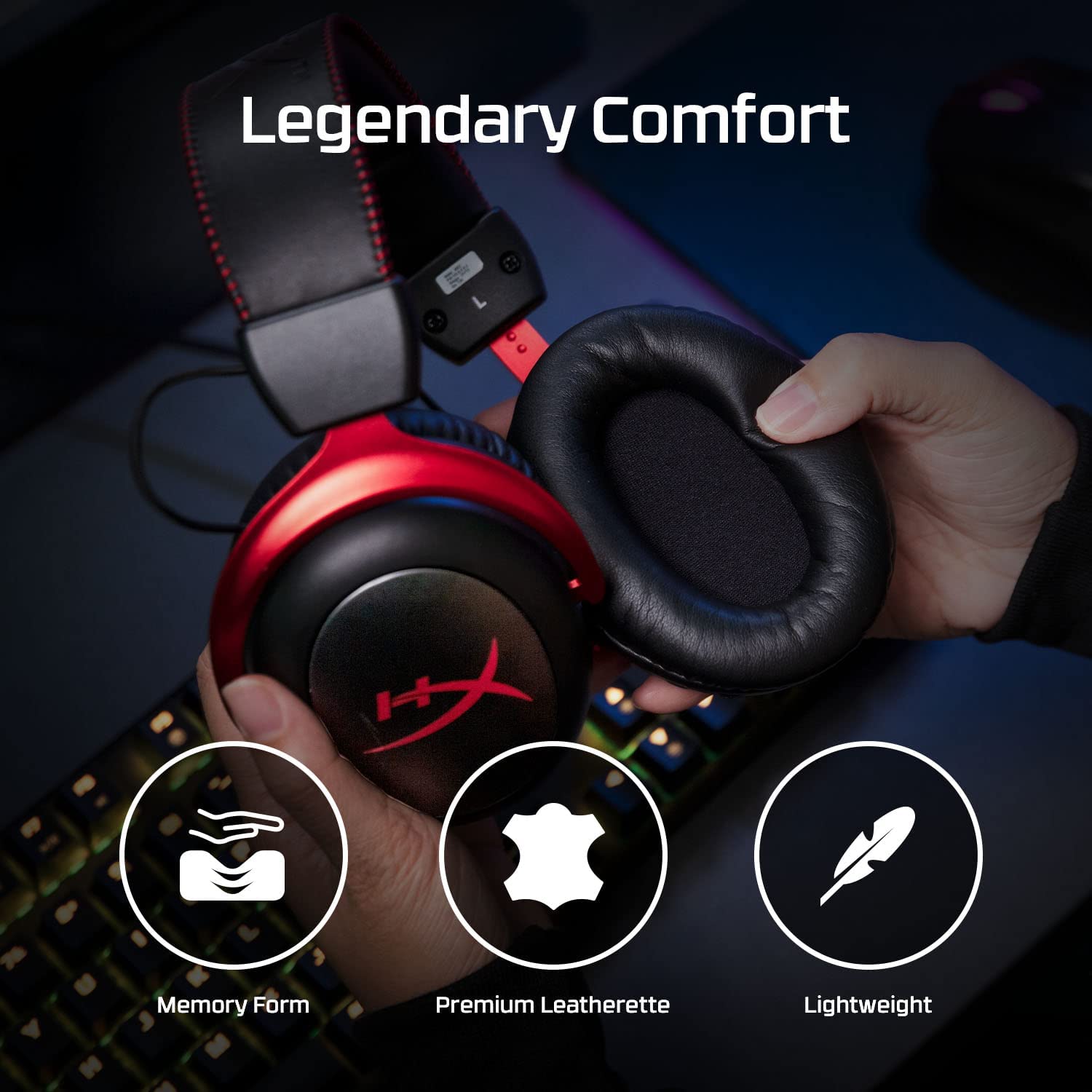 HyperX Cloud II Wireless -Gaming Headset for PC, PS5, PS4, Long Lasting Battery Up to 30 Hours, DTS® Headphone:X®Spatial Audio, Memory Foam, Detachable Noise Cancelling Microphone with Mic Monitoring