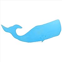 Nagina International XL - Wooden Sperm Whale Figurine Malibu Blue With Hanger | Nautical Home & Wall Decor Ideas