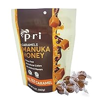 PRI Manuka Honey Salted Caramels, Sweet and Chewy All Natural Treat, 5oz